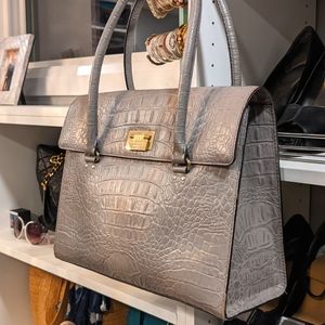 Kate Spade Crocodile Print Leather Shoulder Bag